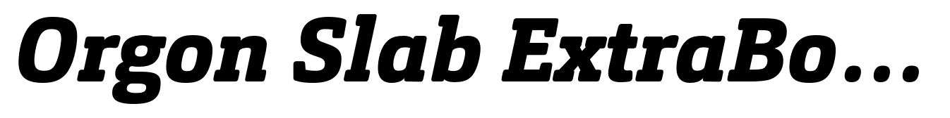 Orgon Slab ExtraBold Italic